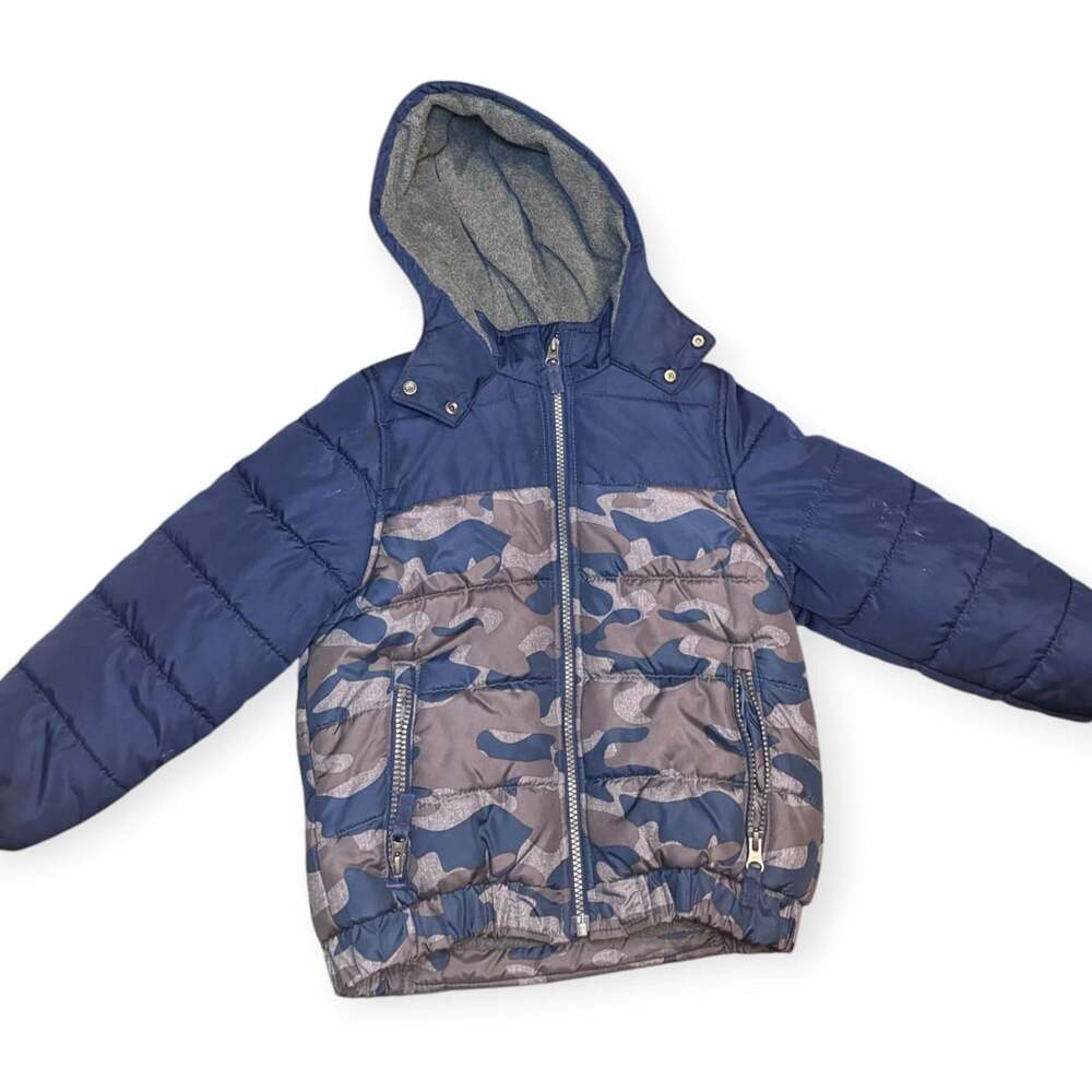 OshKosh B'gosh Puffer Jacket Size M/5-6 Blue Camo